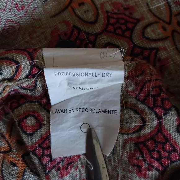 A[X]IST Linen "Hawaiian" Short Sleeve Shirt size XL, Brown and Red Asian Design - Picture 9 of 9